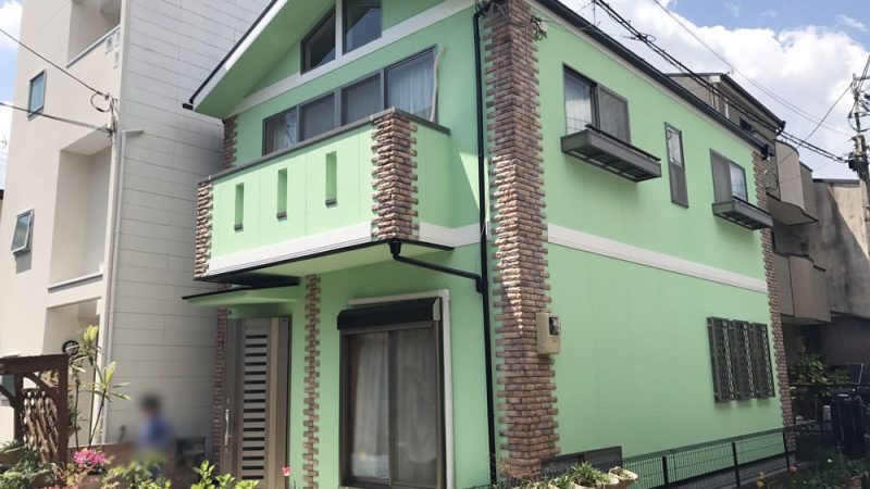 外壁塗装施工事例（京都府京都市 F様邸）